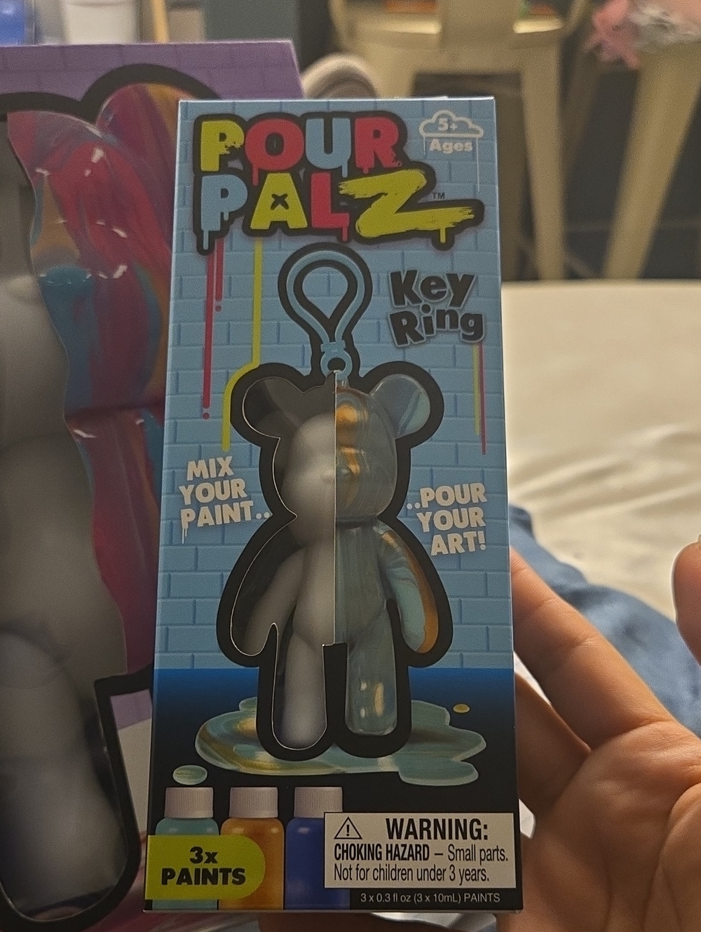 Pour-Your-Own Key Ring Toy - Blue/Yellow